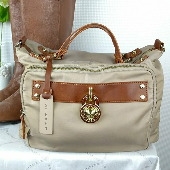 Steven By Steve Madden Handbags - Steven by Steve Madden Nylon & Leather Satchel